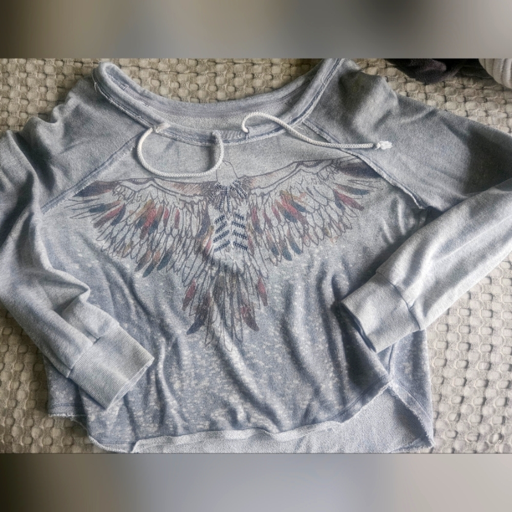 We The Free Gray Textured Knit